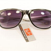 Очки wayfarer черный+белый 7728-6
